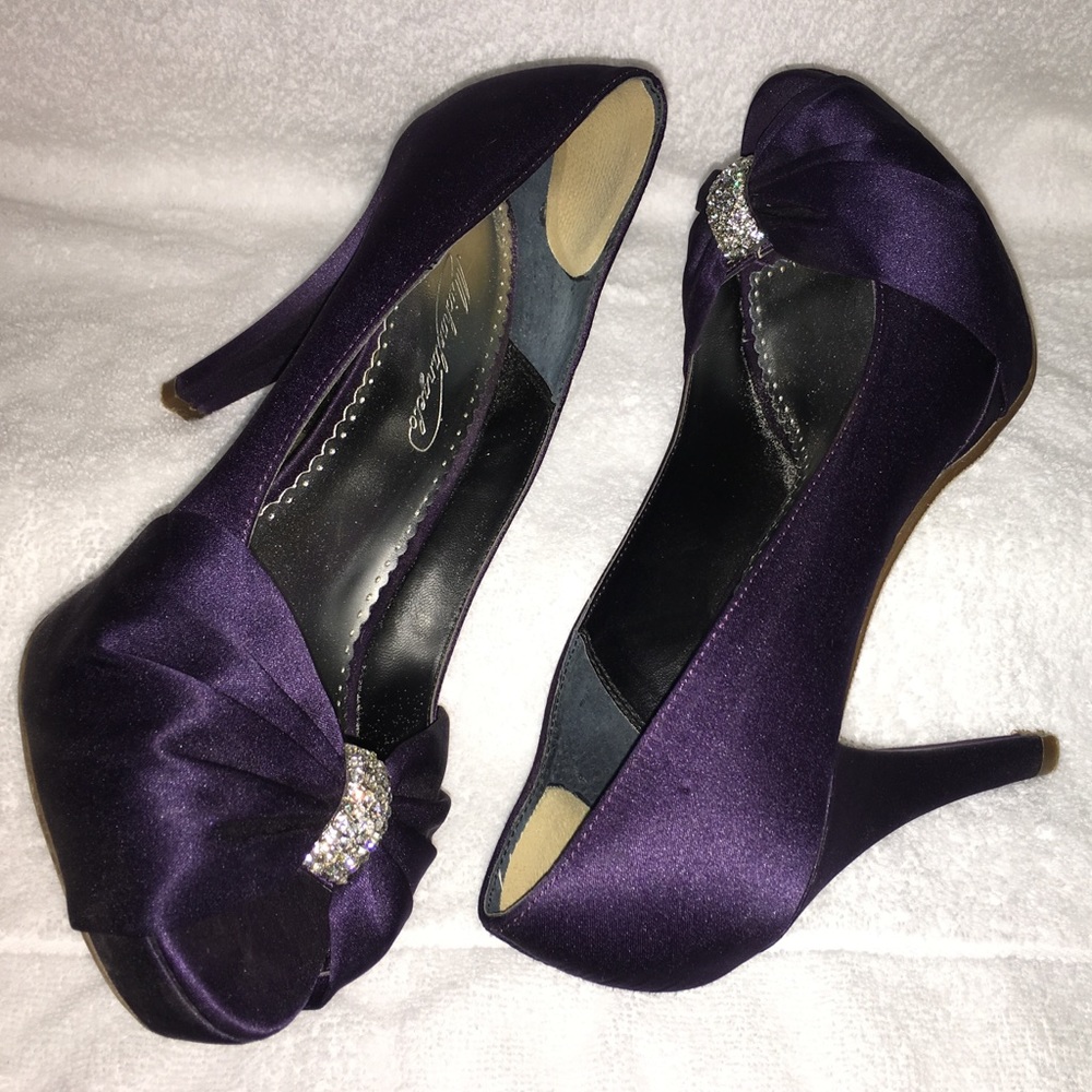 David’s Bridal - Michaelangelo Peep Toe Heel Lapis